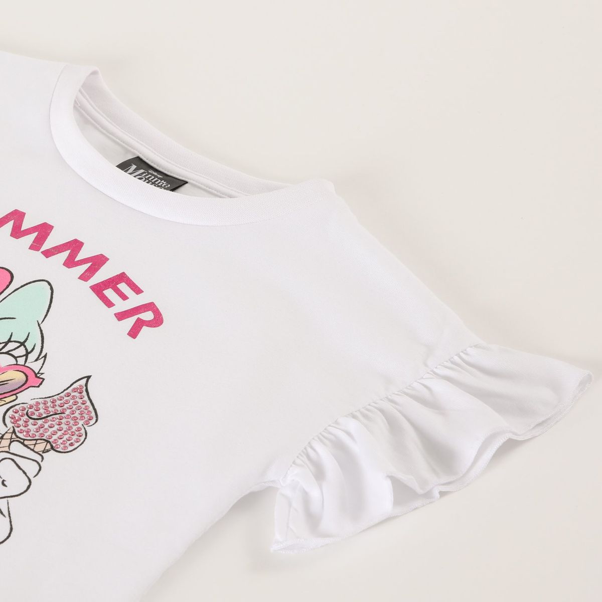 DISNEY - Polera Manga Corta Niña Minnie Summer Blanco Disney