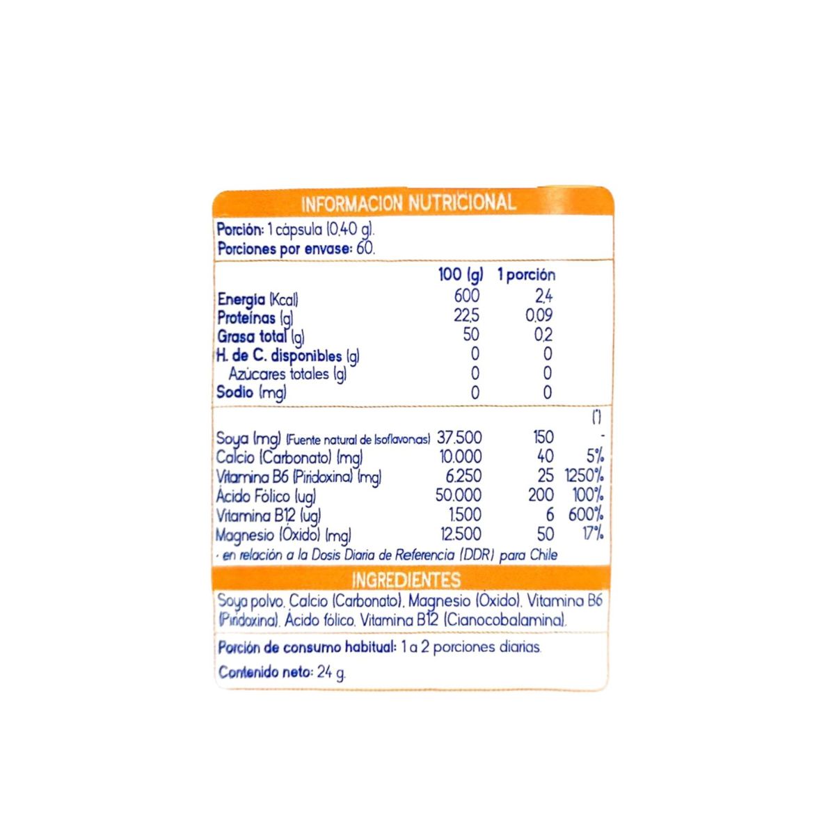 SUPLALIM - ISOFLAVONAS 60 CAPSULAS - SUPLALIM