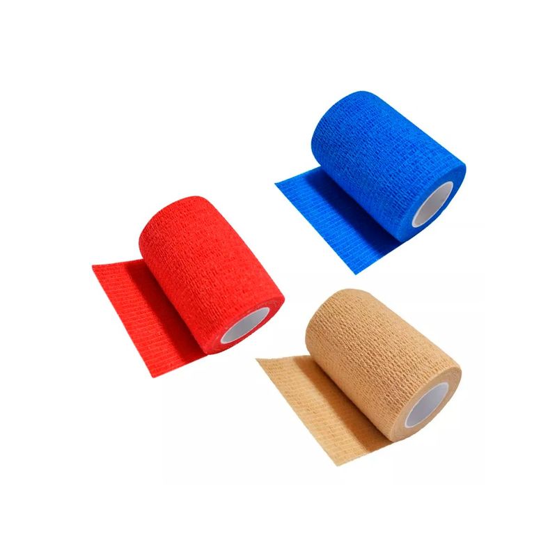 GENERICO - Pack 3 Venda Autoadherente Compatible Con Coban 7.5cm X 4.5m