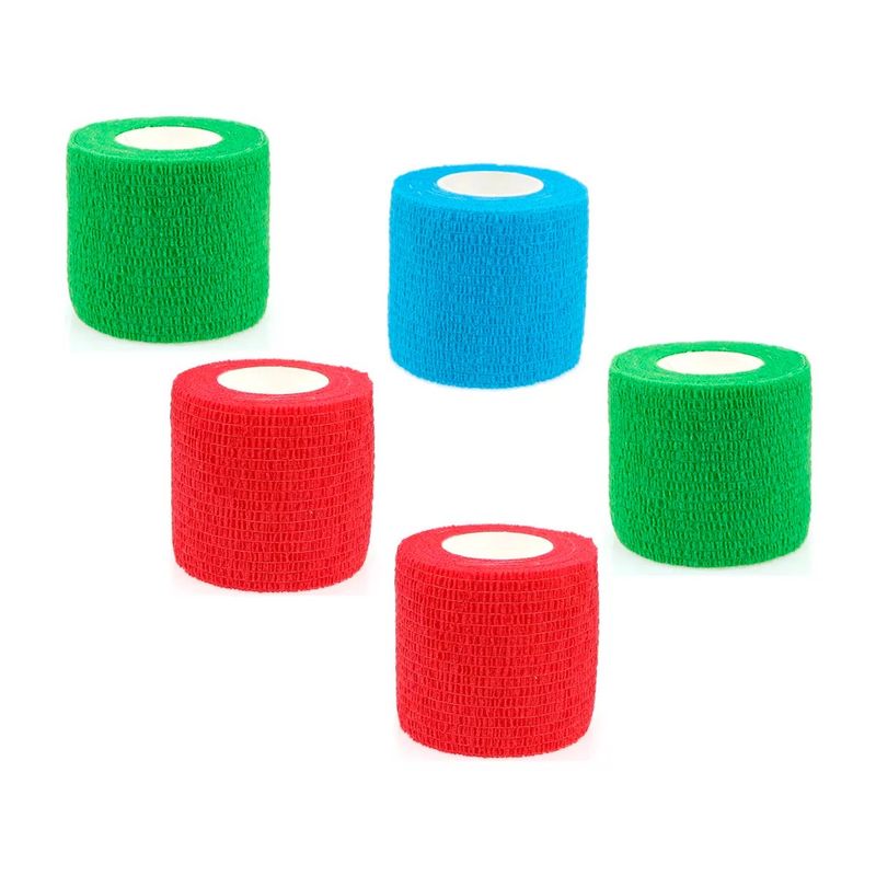 GENERICO - Pack 5 Venda Autoadherente Compatible Con Coban 5cm X 4.5mt