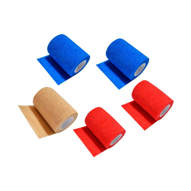 GENERICO - Pack 5 Venda Autoadherente Compatible Con Coban 10cm X 4.5mt