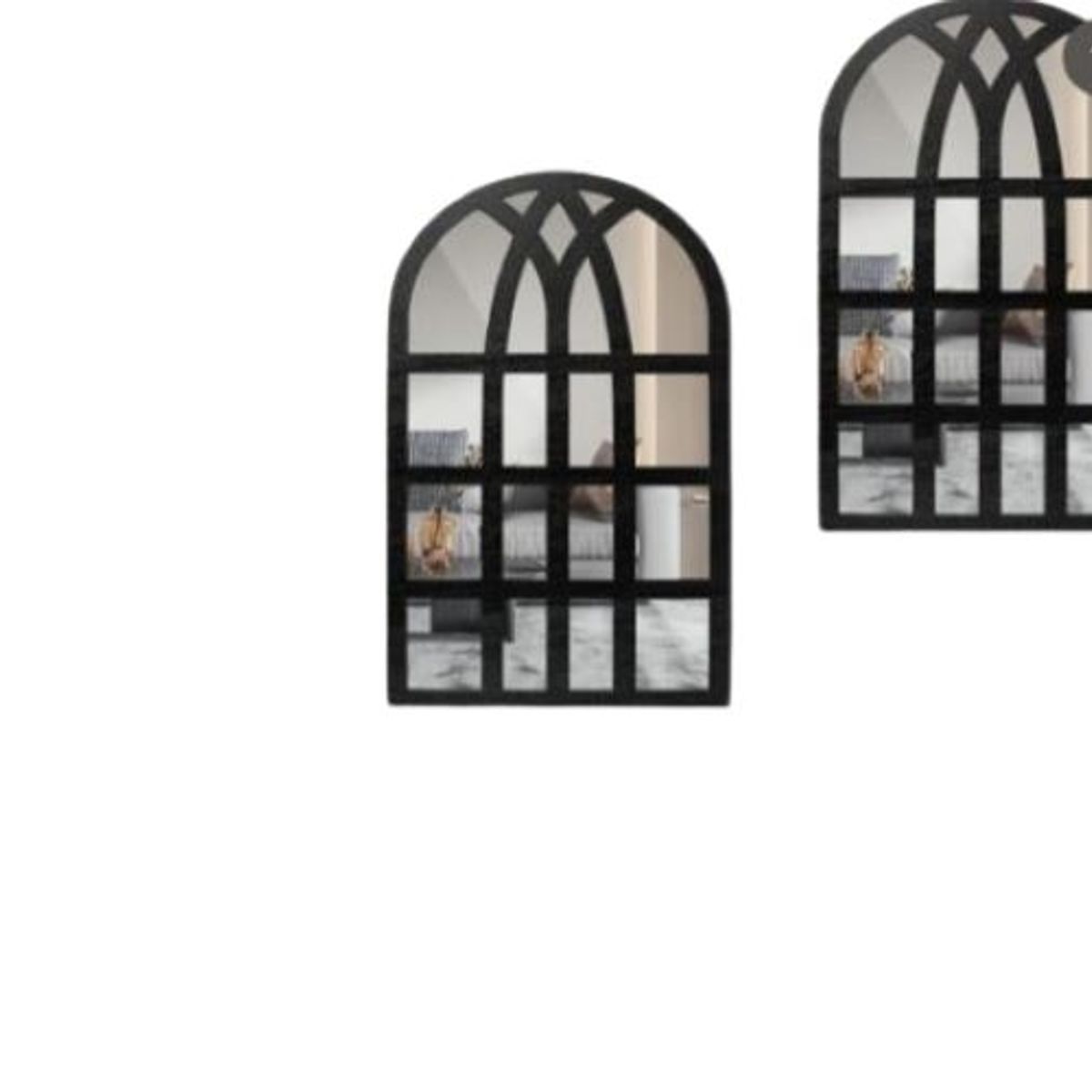 GENERICO - Elegante Espejo Decorativo Pared Diseño Ventana Negro