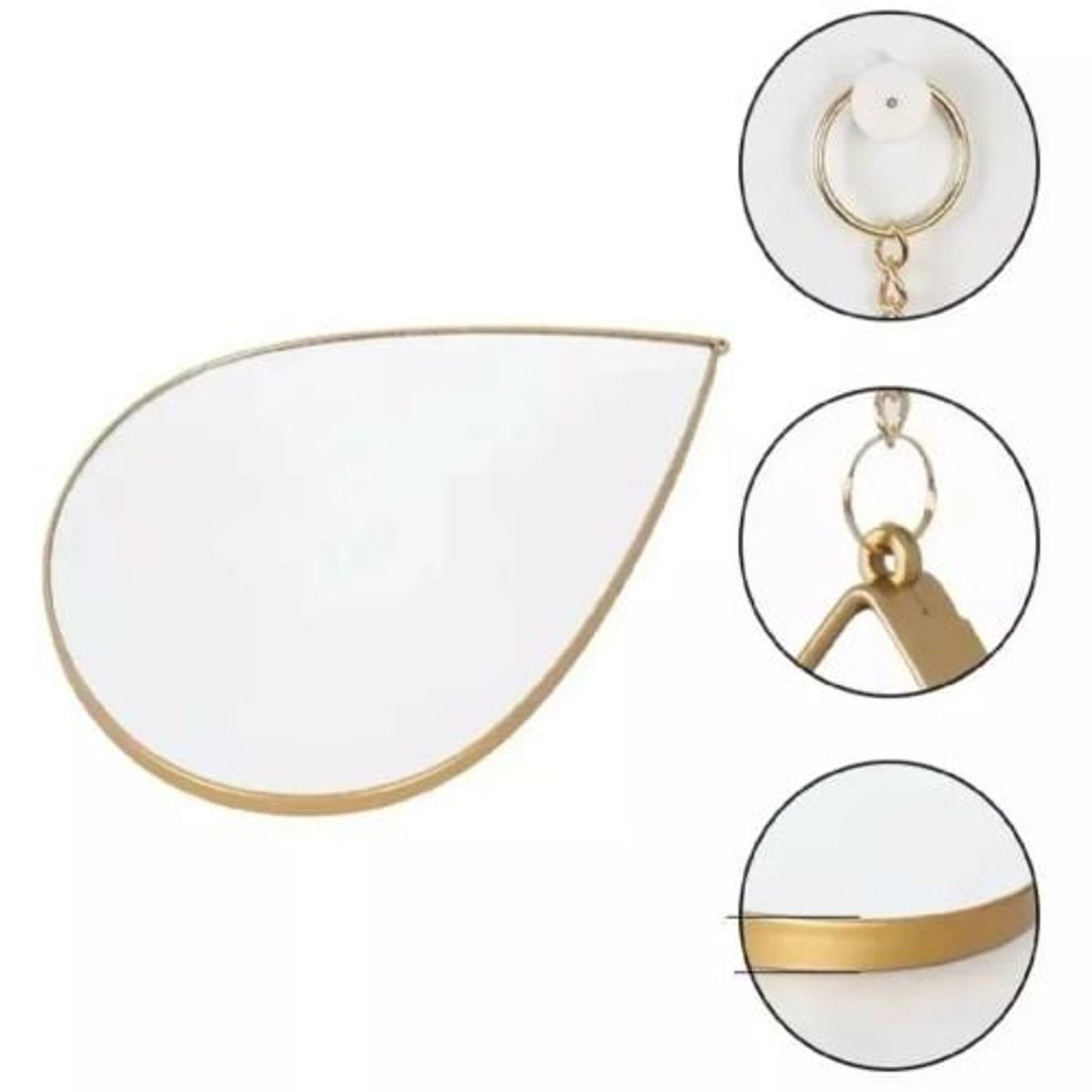 GENERICO - Set 3 Espejos Decorativos Diseño Gotas