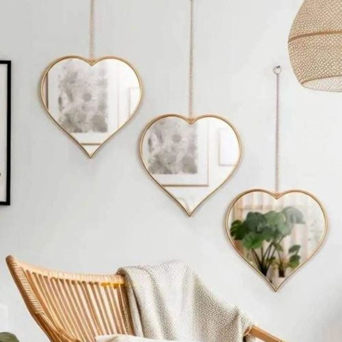 Set 3 Espejos Decorativos Diseño Corazones, marca GENERICO - Foto Principal