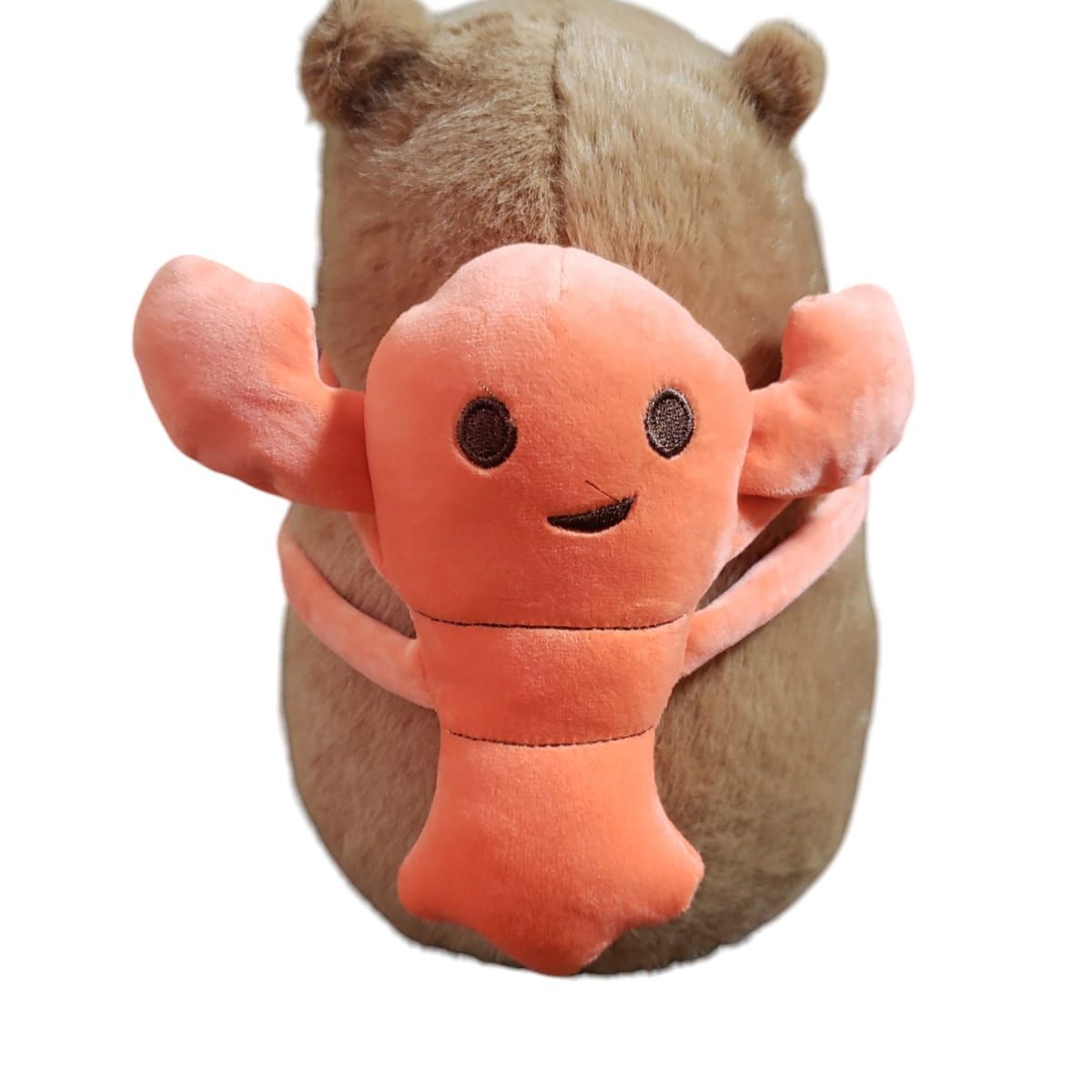 GENERICO - Peluche Kawaii Capibara Con Mochila Langosta 30 cm