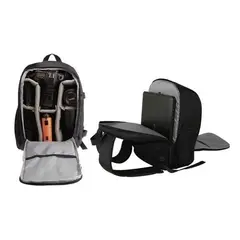GENERICO - MOCHILA GRIS PARA ACCESORIOS FOTOGRÁFICOS + FUNDA DE LLUVIA