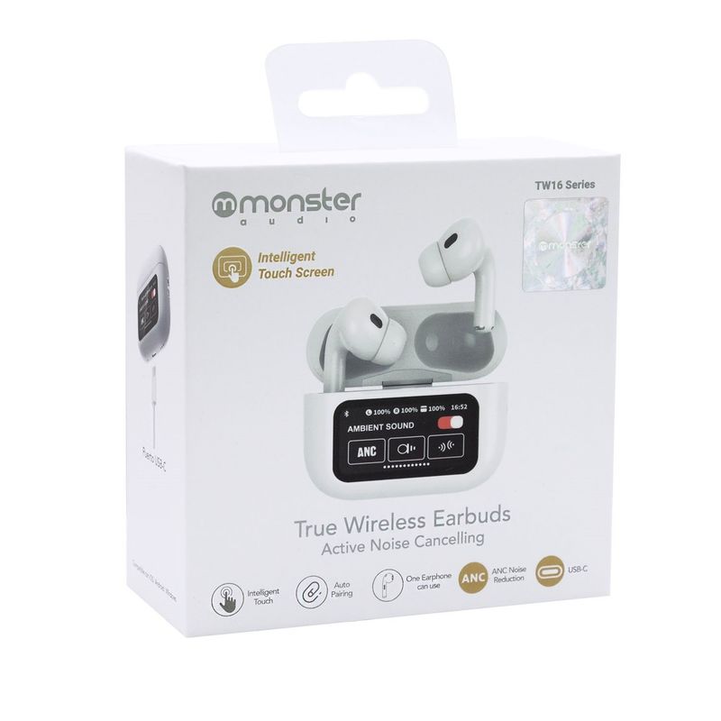 MONSTER - Audifonos Monster True Wireless Tw16 con Pantalla tactil