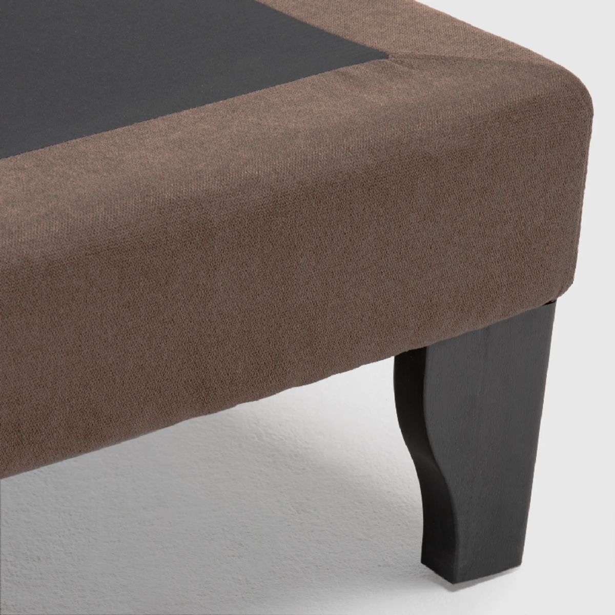 GENERICO - Base Europea para cama Super King 200x200cm Felpa Marrón