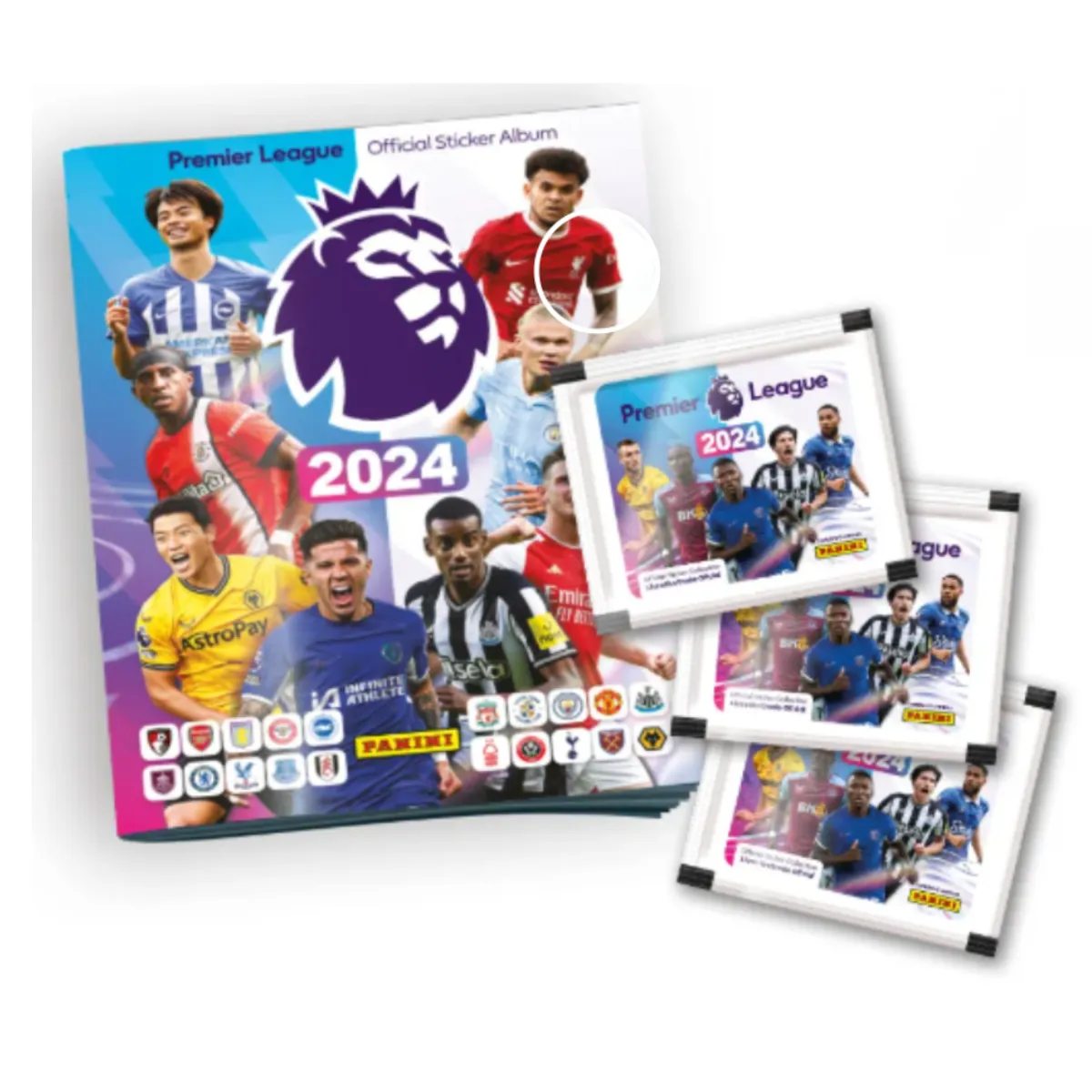 PANINI CHILE - ÁLBUM TAPA BLANDA PREMIER LEAGUE 2024 + 40 SOBRES