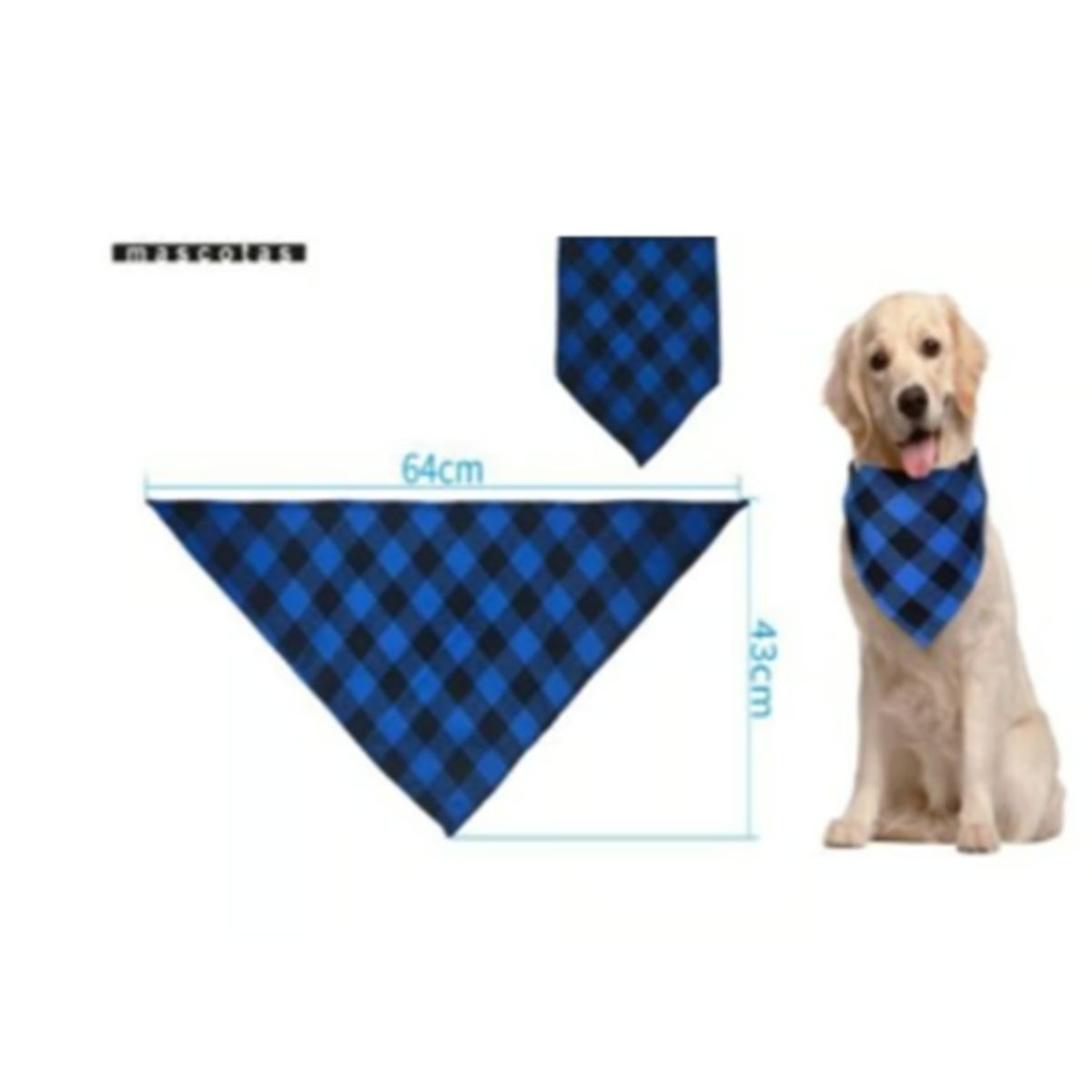 GENERICO - Toalla De Saliva Para Mascotas Perros 64x43cm Azul