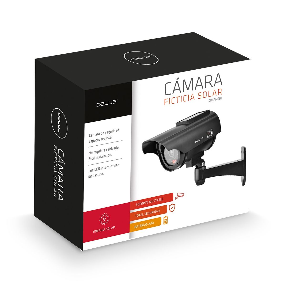 DBLUE - Cámara de Seguridad Ficticia Solar Dblue DBCAM901
