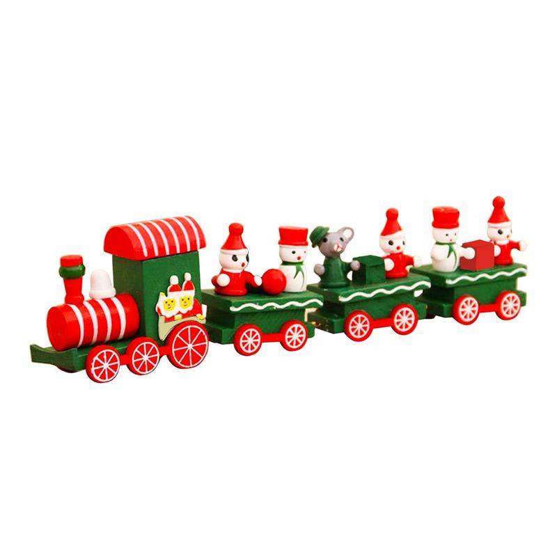 GENERICO - Tren de madera navideño diseño navidad Verde