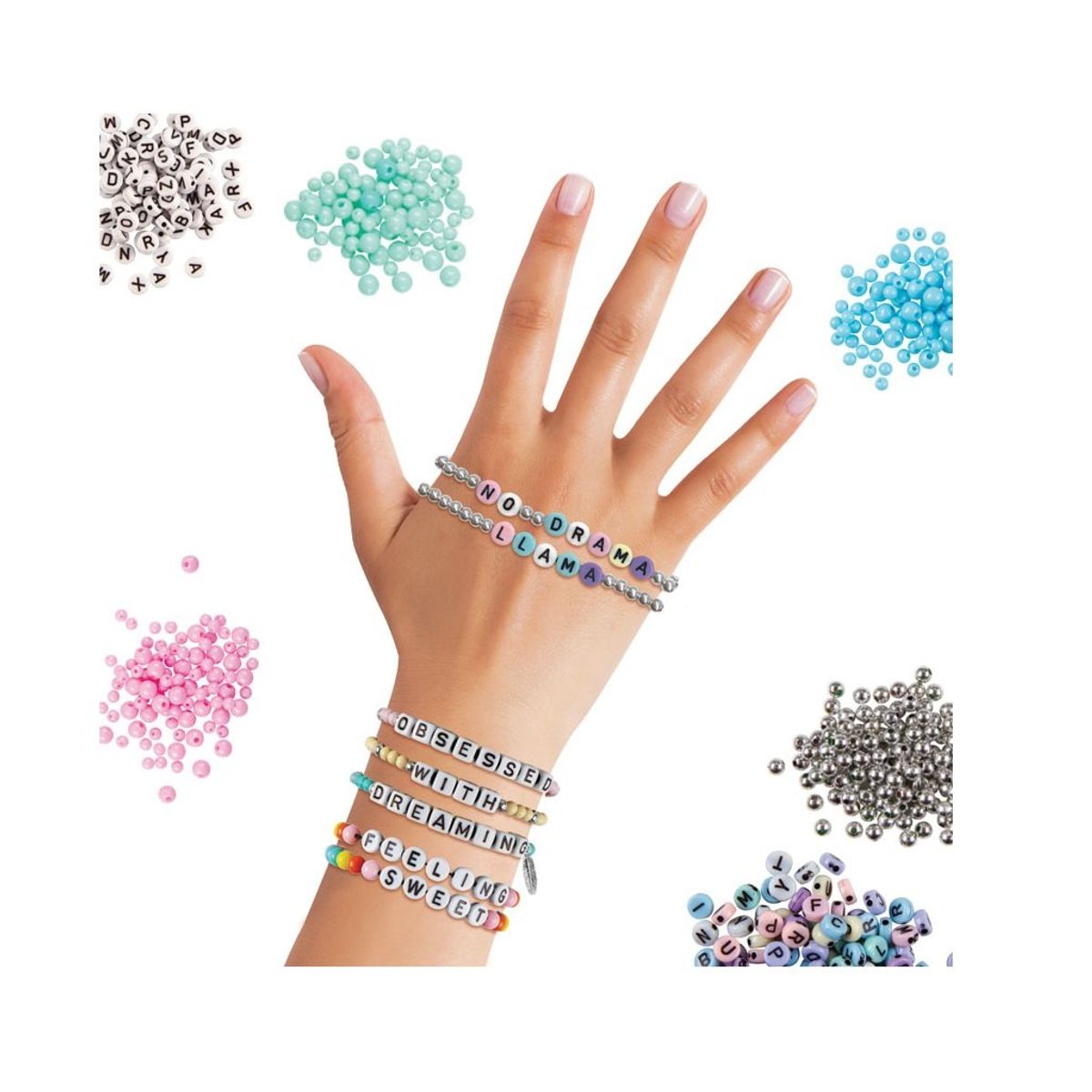 FASHION ANGELS - Set 500 Cuentas Juguetes Armar Pulseras Niñas Fashion Angels