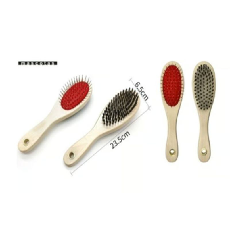 GENERICO - Pack Peine Cepillo Metalico Para Mascotas Cuidado 23cm