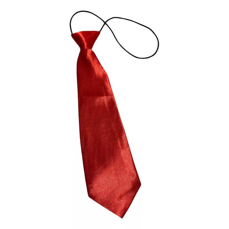 GENERICO - Corbatin Corbata Niño Niña Satin Rojo Gris Negro Fiesta