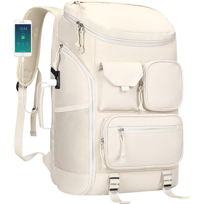RURUTOTO - Mochilas de viaje bolsa de gimnasio deportiva Beige