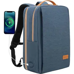 RURUTOTO - Mochila de viaje Notebook Multiuso Con Puerto Usb Azul
