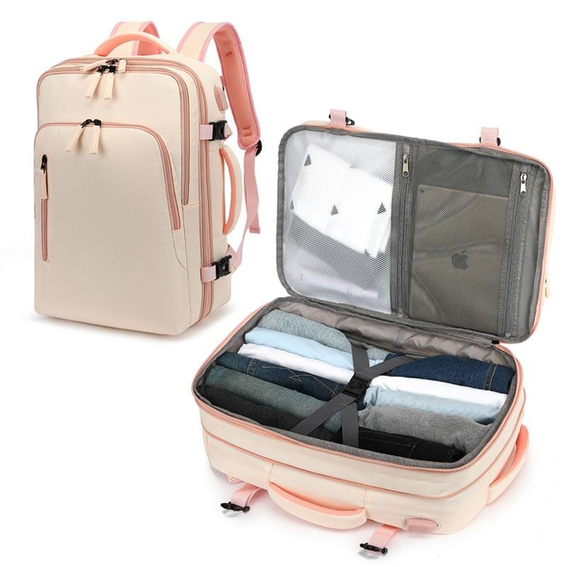 RURUTOTO - Mochila de viaje de gran capacidad con hombros Verde