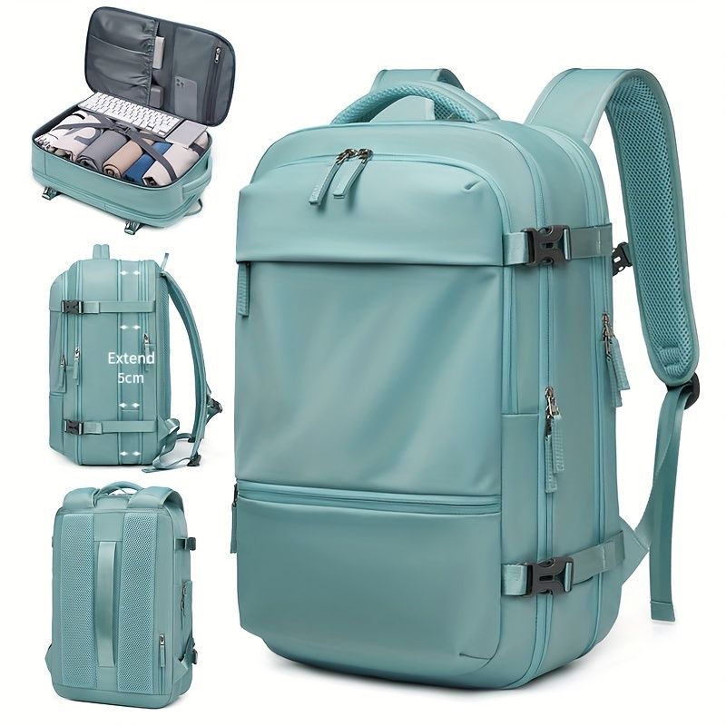 RURUTOTO - Mochila De Viaje De Expandible Impermeable Gran Capacidad Verde