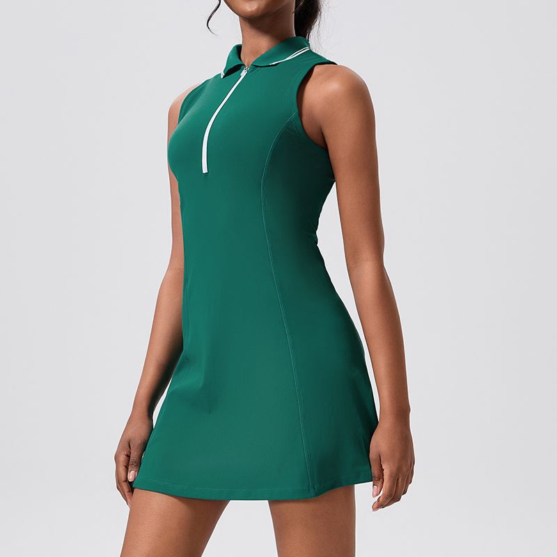RURUTOTO - Vestido de deportiva Gym para mujer Verde
