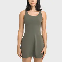 RURUTOTO - Vestido Deportivo sin mangas para Mujer Negro