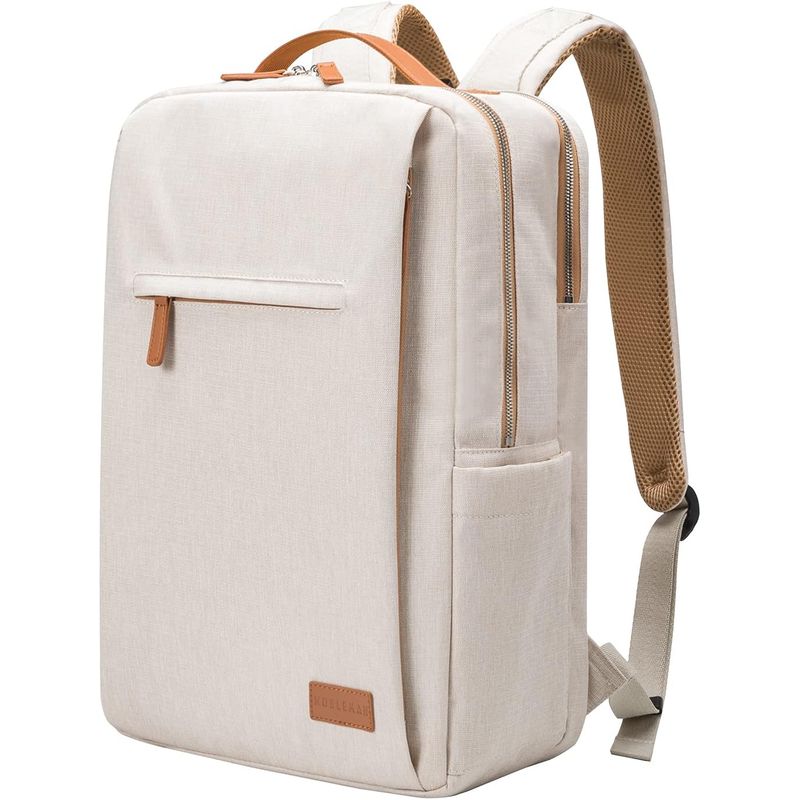 RURUTOTO - Mochila de viaje y Notebook Impermeable Con USB Port Beige