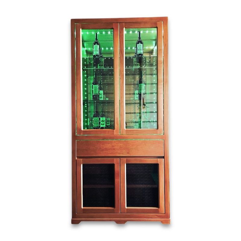 GENERICO - Mueble Licorero infinito de 4 puertas con retroiluminación
