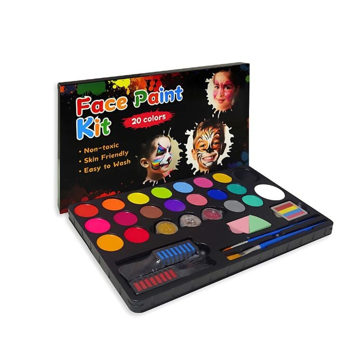 CRUSEC - Paleta Maquillaje Infantil Pintacaritas Cumpleaños Eventos