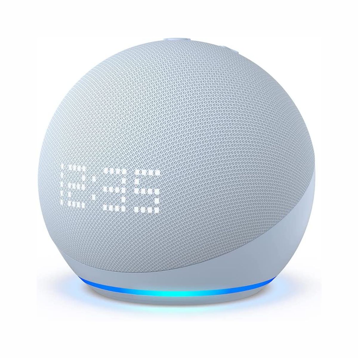 AMAZON - Parlante Amazon Alexa echo dot con reloj color Azul