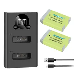 AZULAMAR - Nb-13l 2x Batería Y Cargador Para Canon G9x Ii G7x Ii SX740 HS SX730HS