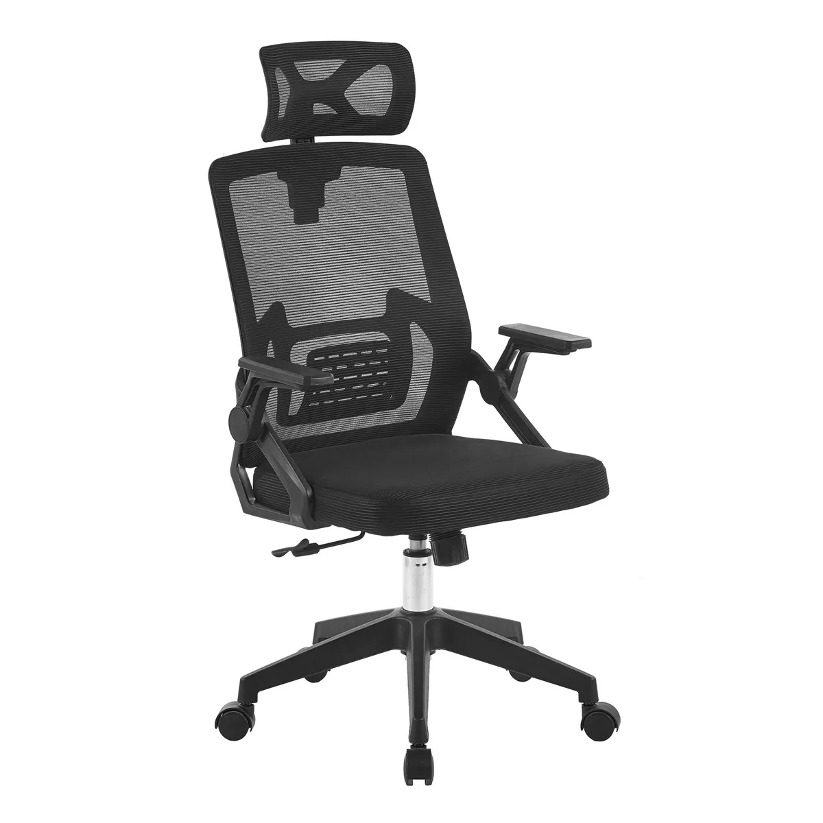 RELAN - Silla de Escritorio con Cabezal Ergonomus Doha Negro