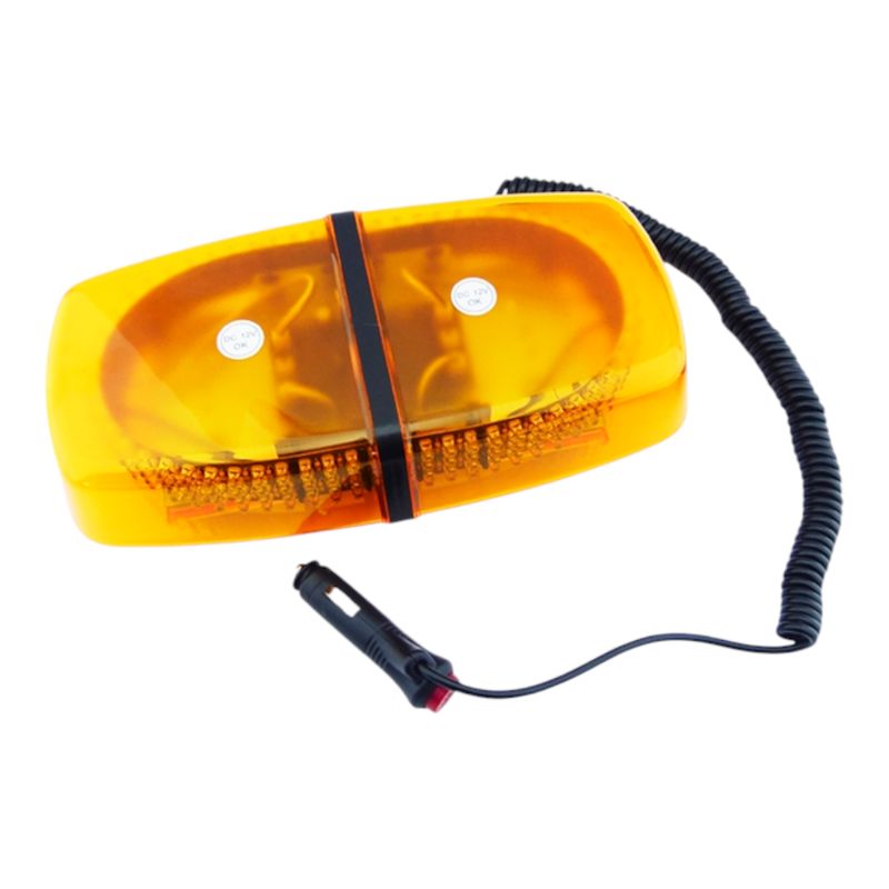 GENERICO - Baliza Strobo De 240 LED 12 Volt En Ambar Y Rojo-Azul