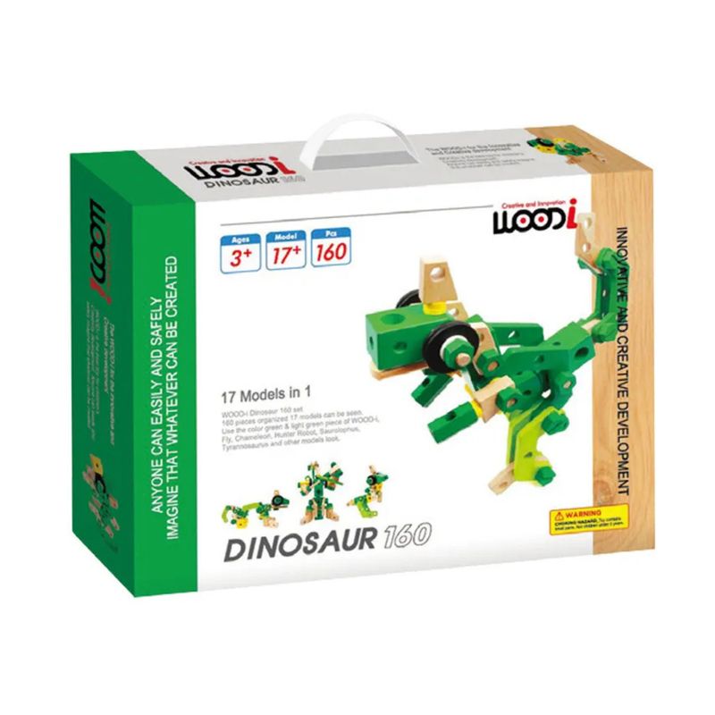 GENERICO - Set De Construcción De Dinosaurios De Madera 160 Piezas
