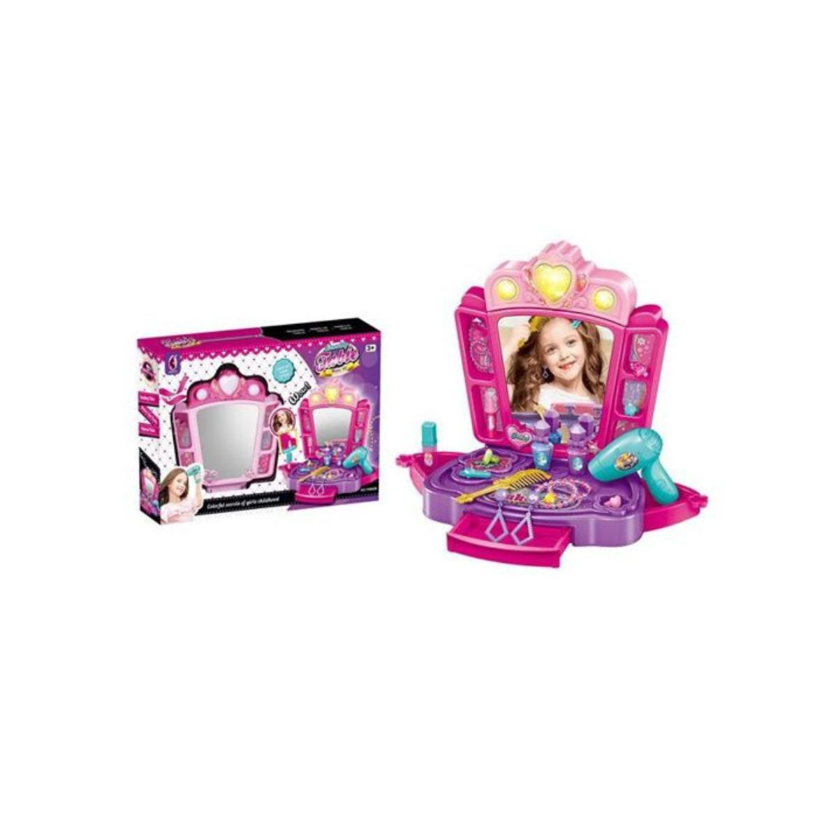 GENERICO - Juego Tocador De Belleza Con Accesorios Para Niñas