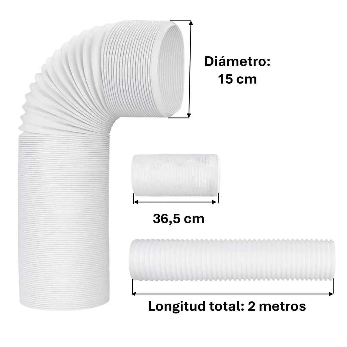 GENERICO - Tubo Vapor Para Aire Acondicionado 15cm X 2 metros