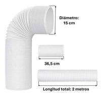 Tubo Vapor Para Aire Acondicionado 15cm X 2 metros