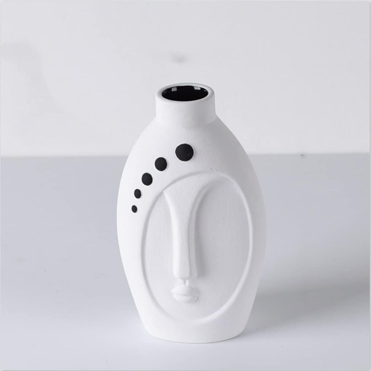 GENERICO - Jarrón Florero Macetero Decorativo Con Cara