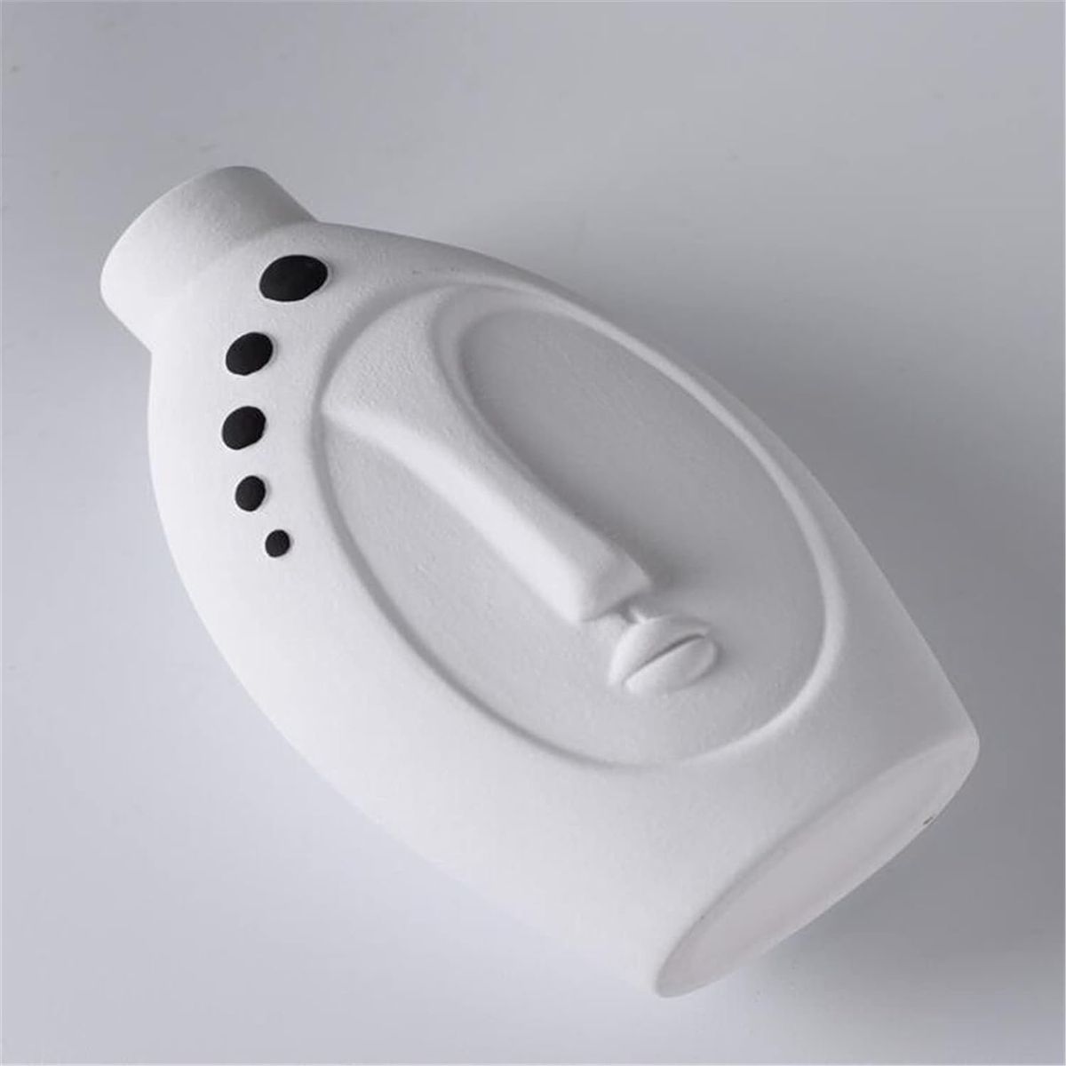 GENERICO - Jarrón Florero Macetero Decorativo Con Cara