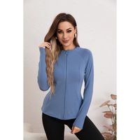 Poleron Deportivo Mujer Elasticado Corte Entallado Cierre 017