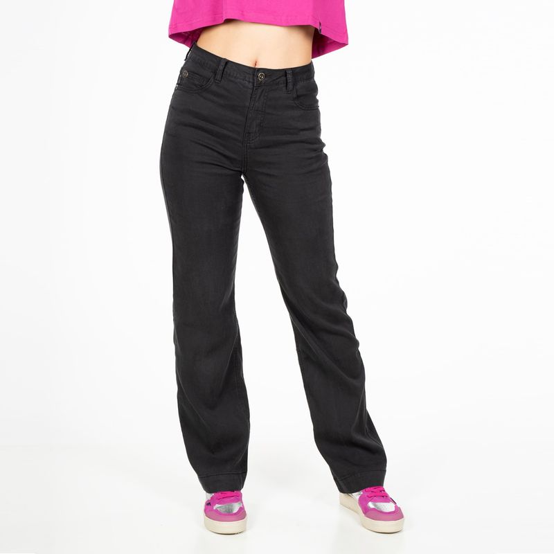 ELLUS - Jeans 90´S Tiro Ultra Alto Total Negro AF058028