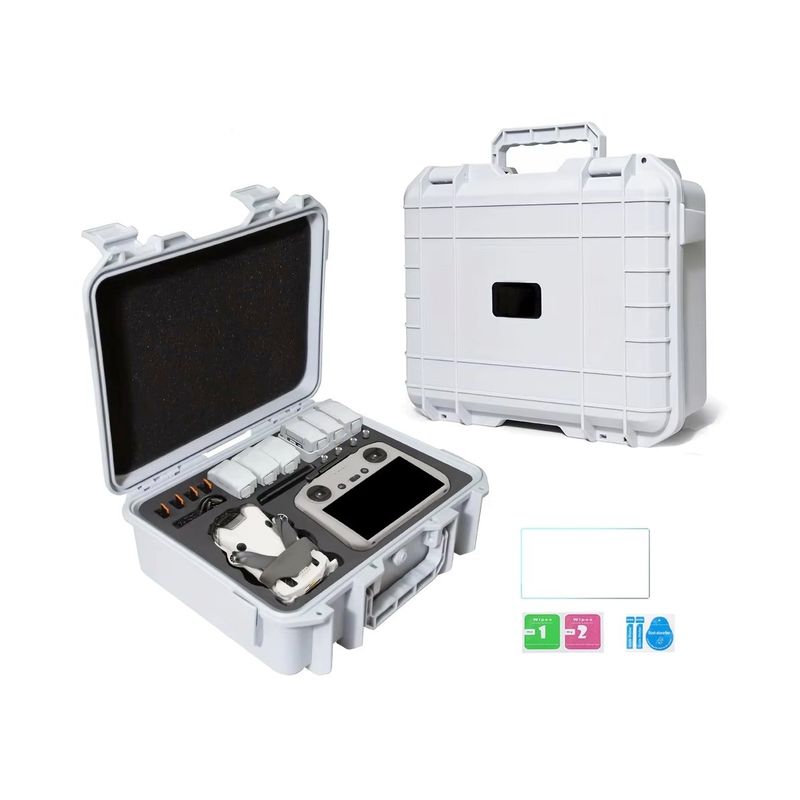 GENERICO - Maleta Bolso Viaje Rígido Premium Para Dron Dji Mini 4 Pro - Blanco