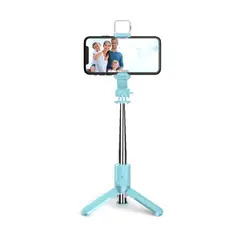 GENERICO - Tripode Palo Selfie Con Bluetooth Estabilizador Con Luz Led