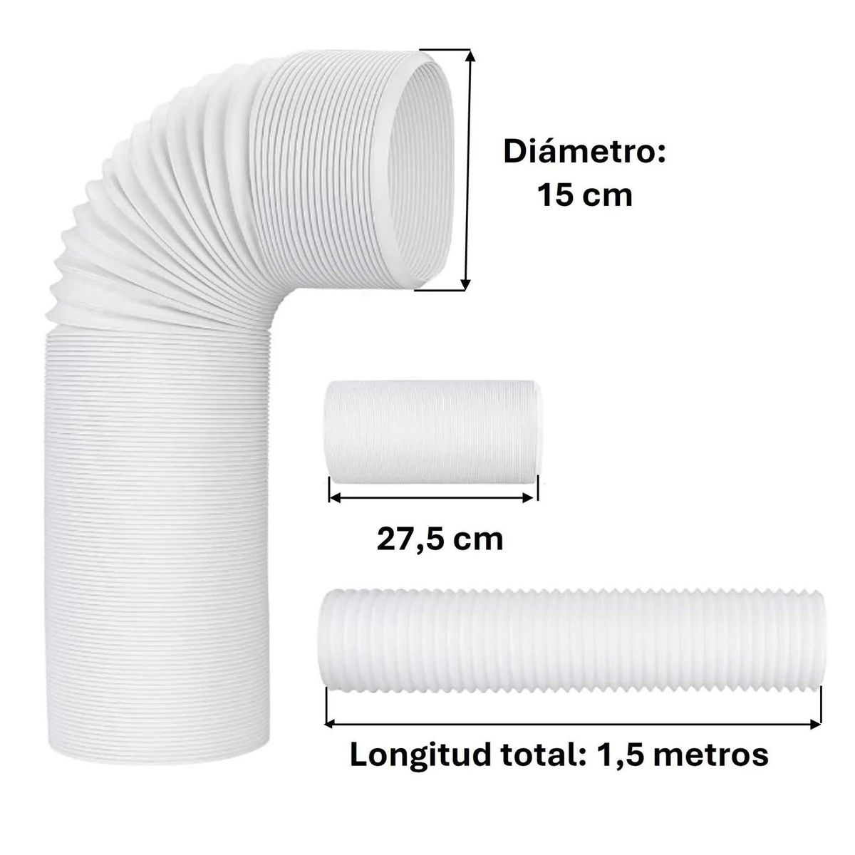 GENERICO - Tubo Vapor Para Aire Acondicionado 15cm X 1,5 m