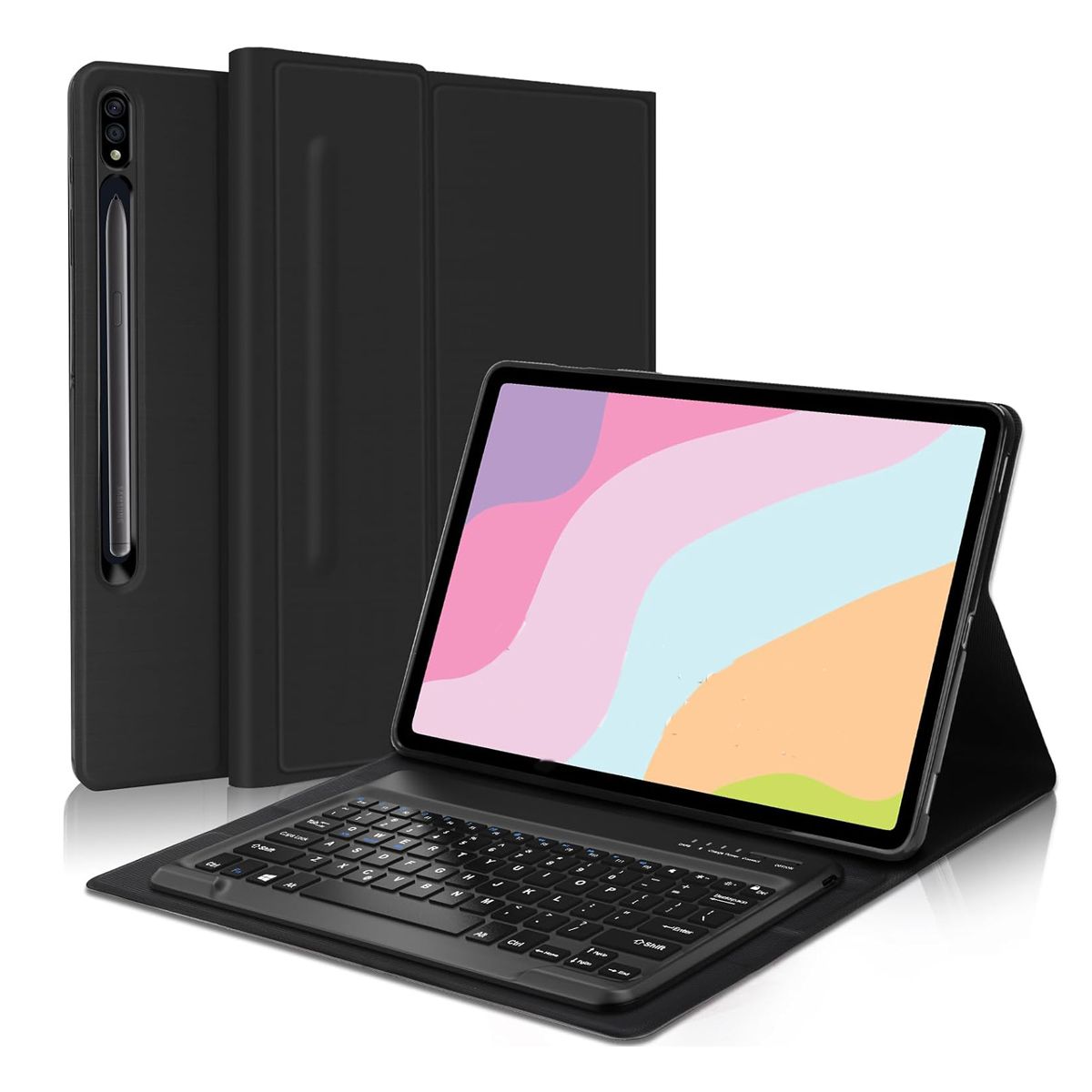JOIGO - Funda Con Teclado en Español Para Samsung S9 Ultra Bk