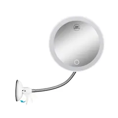 GENERICO - Espejo Led Flexible De Maquillaje Con Aumento X10 Ventosa