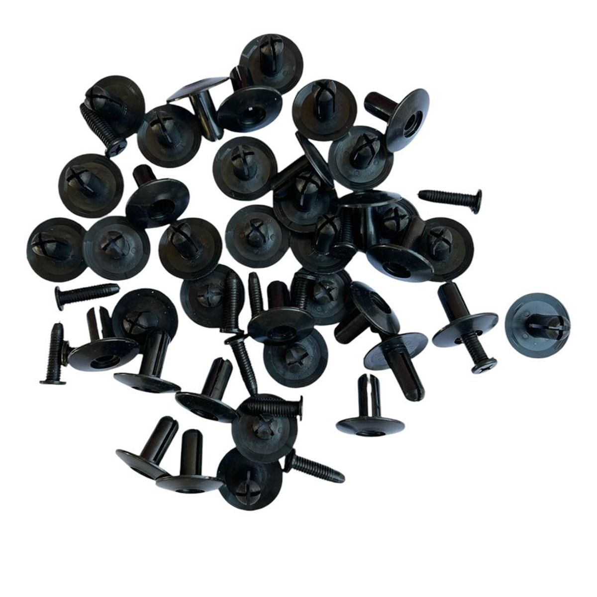 GENERICO - Pack 100u Clips Automotriz Broches Plástico De 8mm