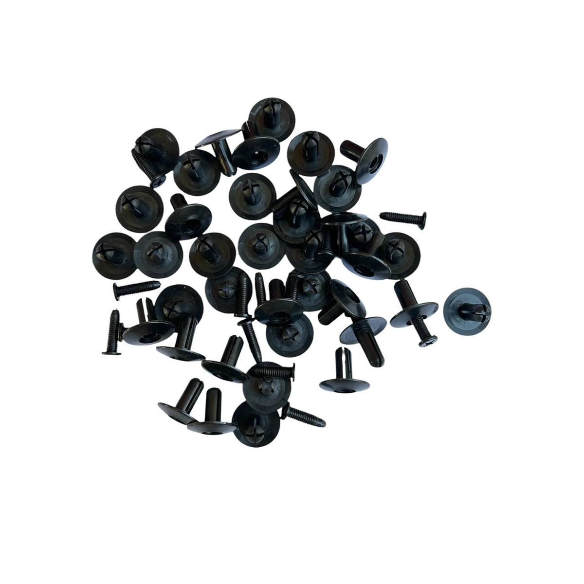 GENERICO - Pack 100u Clips Automotriz Broches Plástico De 8mm