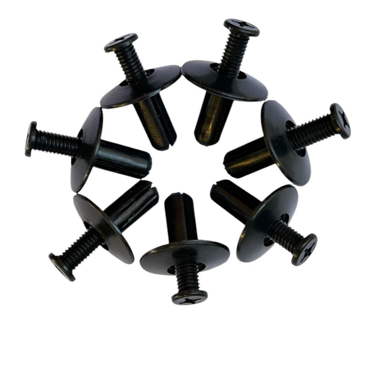 GENERICO - Pack 100u Clips Automotriz Broches Plástico De 8mm