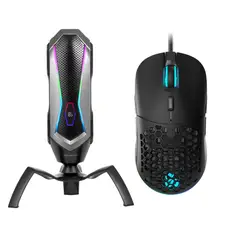 NEWSKILL - Pack Microfono RGB Agni Black + Mouse RGB Arakne
