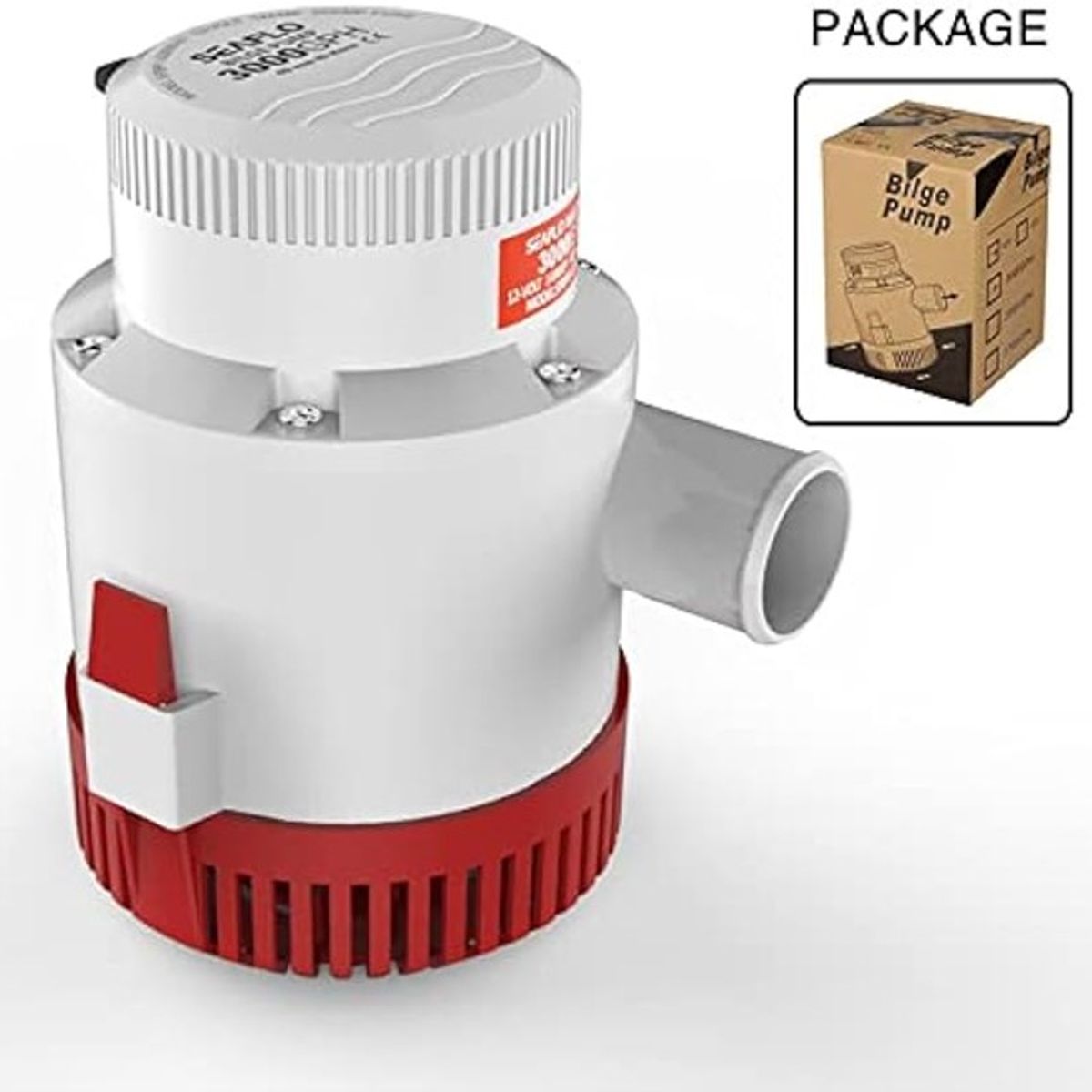 GENERICO - Bomba sentina 3700GPH 24V 10Amp altura 8mts